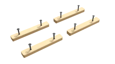 Система скрытого крепления для реек на стену/потолок (4 шт в комплекте)