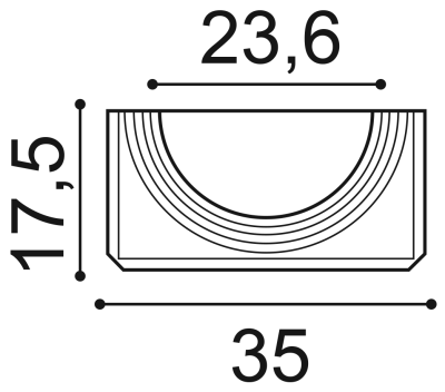 Полуколонна Orac Decor K1131 (350x575x175_мм)