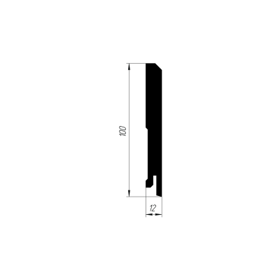 Белый напольный плинтус из МДФ Infinity Line IL104-100-12